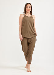 גופיית אימון איקס בגב שילוב רשת ירוק