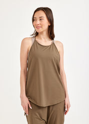 גופיית אימון איקס בגב שילוב רשת ירוק