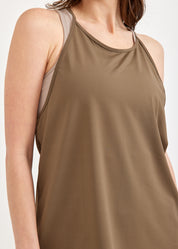 Training shirt X on the back mesh combination green