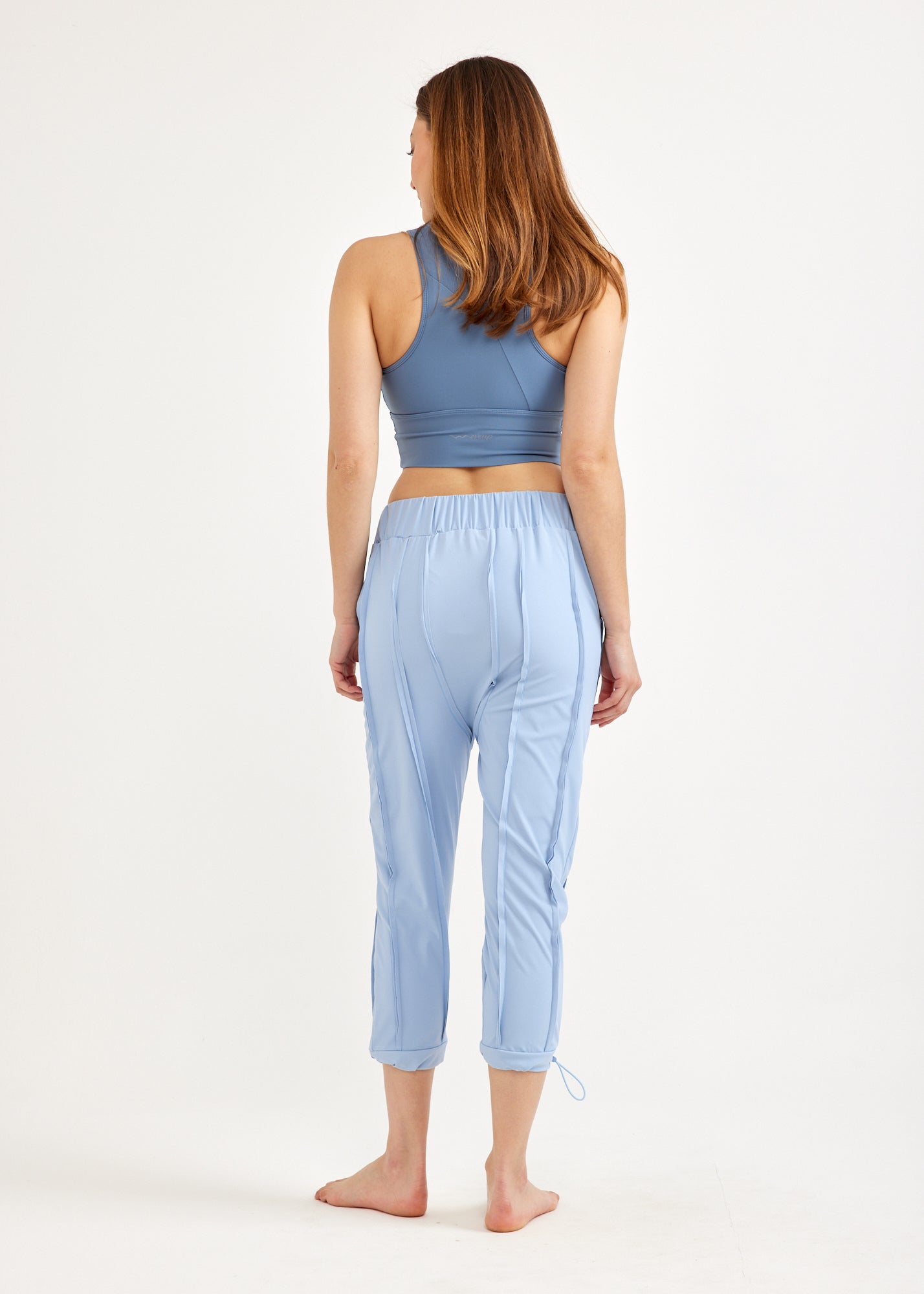 Boy pants 3/4 diagonal seams light blue mesh combination