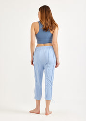 Boy pants 3/4 diagonal seams light blue mesh combination