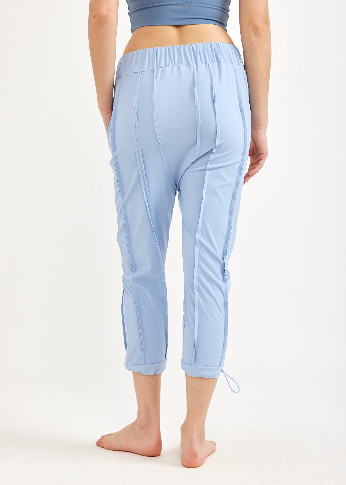 Boy pants 3/4 diagonal seams light blue mesh combination