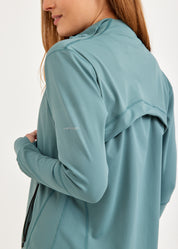 Green back opening training jacket