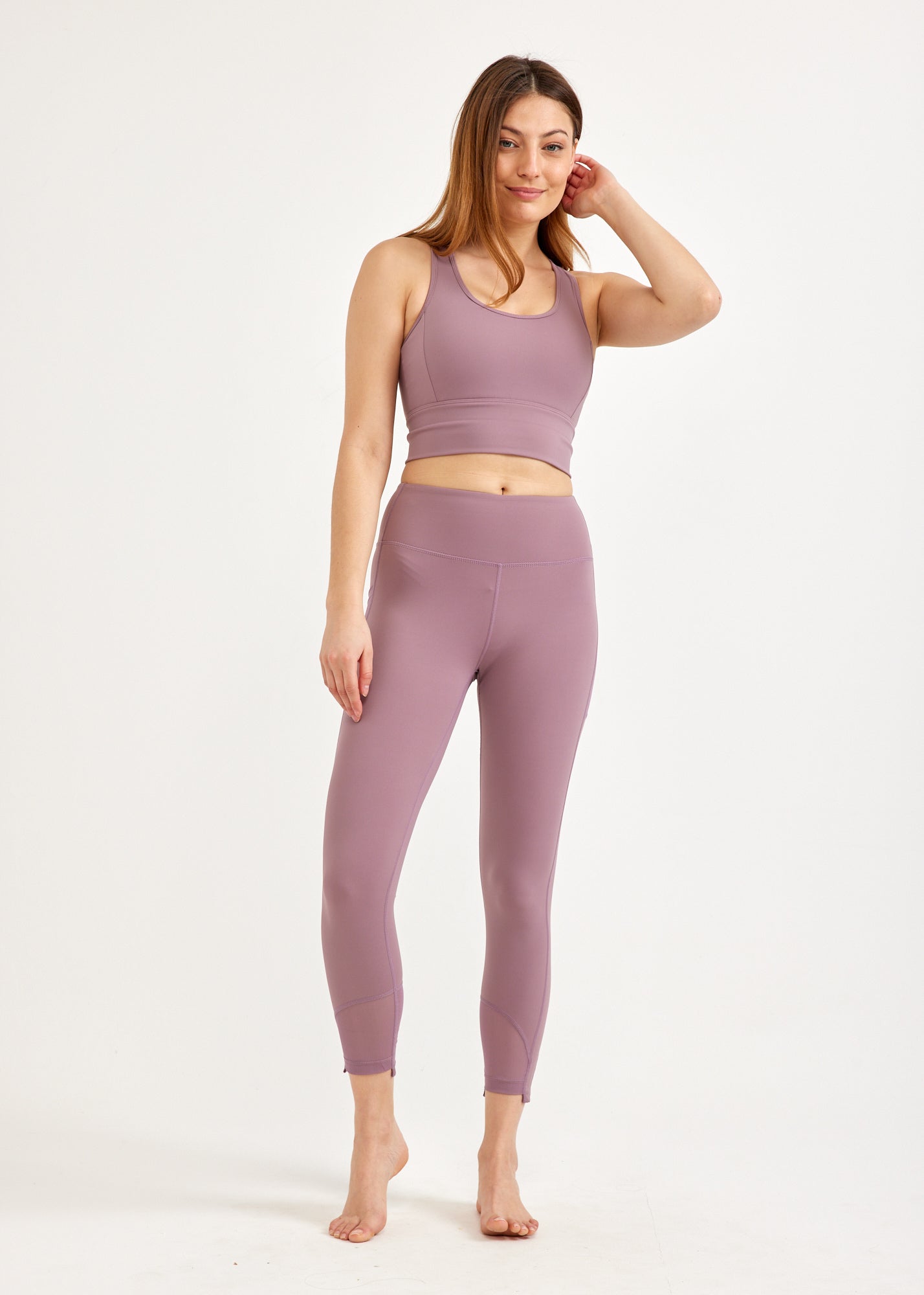 Pink mesh back training top