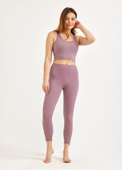 Mesh combination tights and pink back zipper