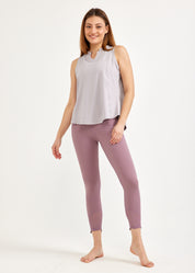 Light gray mesh training tank top