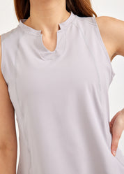 Light gray mesh training tank top