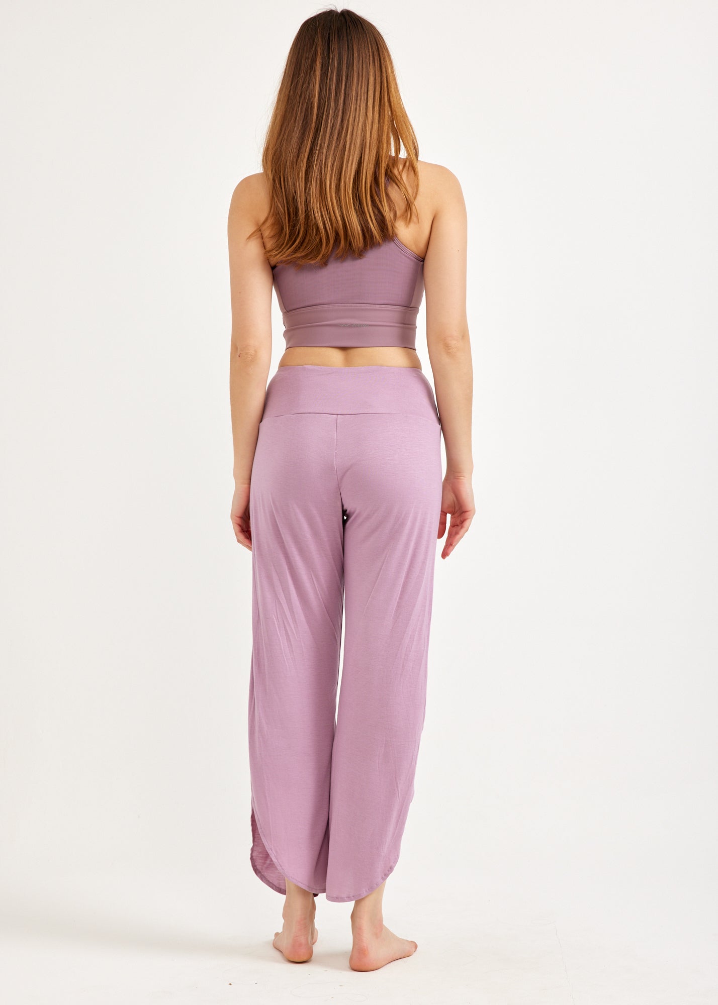 Purple shell yoga pants