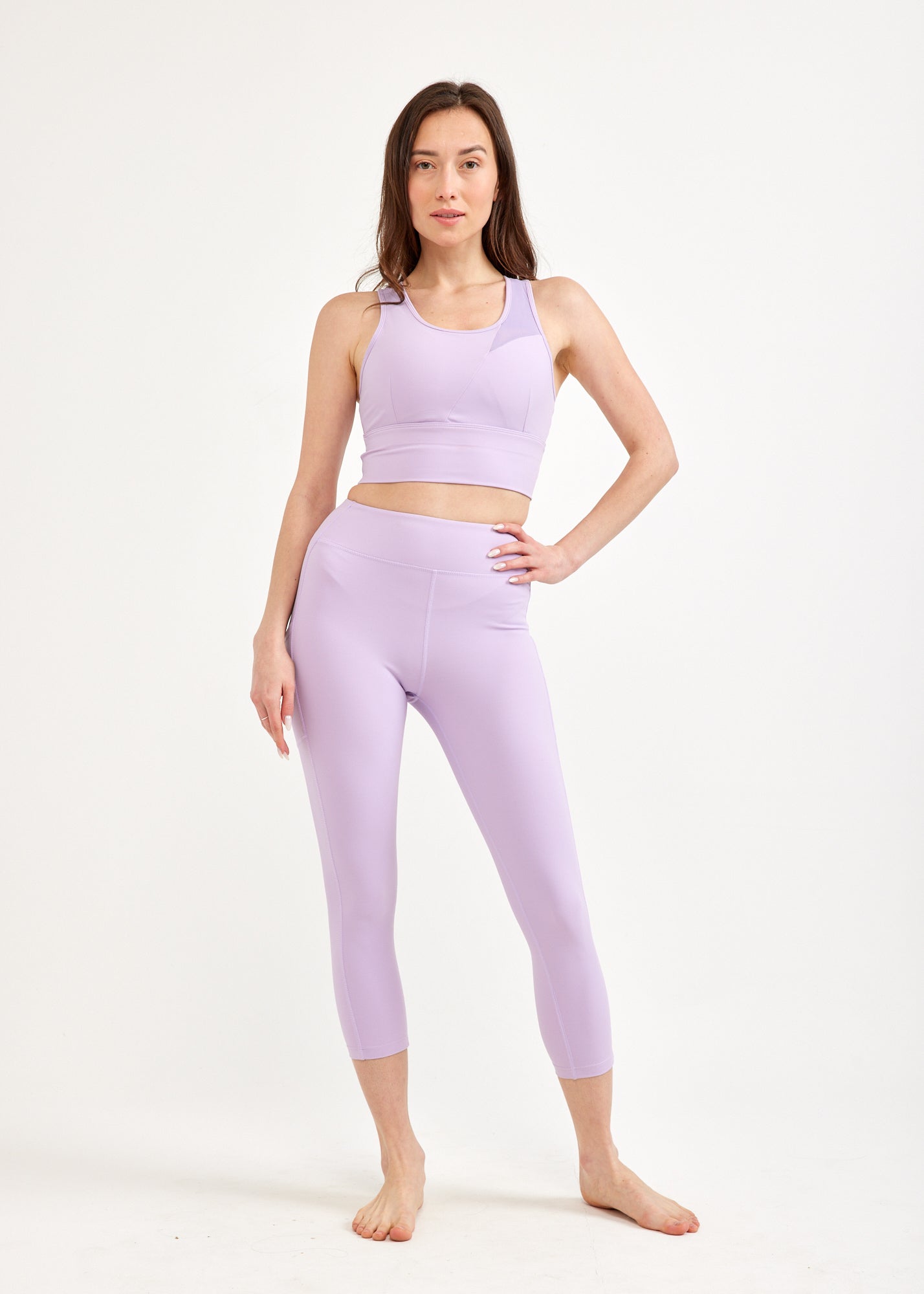 Training top diagonal cuts purple mesh combination