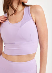 Training top diagonal cuts purple mesh combination