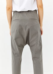 מכנסיים בוי חתכים אלכסוניים כפתור ורוכסן אפור