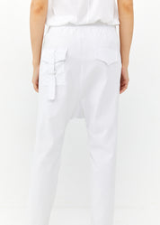 White patch pocket boy long pants