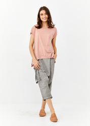 Pink wash cuff extension shirt