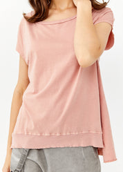 Pink wash cuff extension shirt