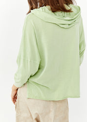 Shirt with a hooded combination light green and wash