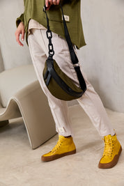 תיק פאוץ ניילון רצועה עם חוליות ירוק