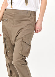 Long pants with brown cargo pockets