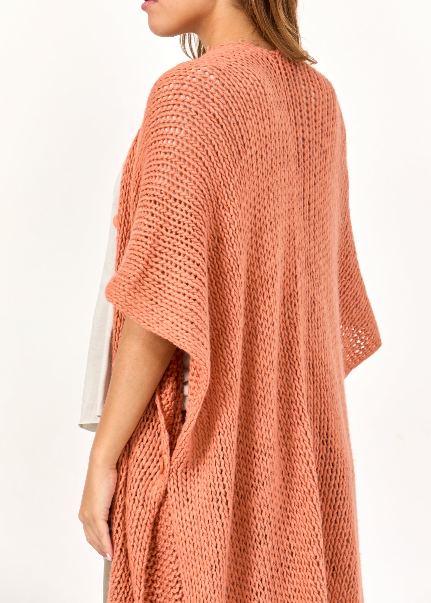Orange long knit top