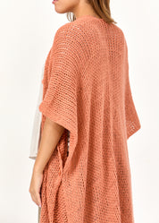 Orange long knit top