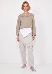 סווטשירט פתח הפוך ותפר סטון