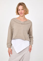 סווטשירט פתח הפוך ותפר סטון