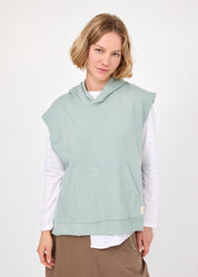 ווסט פתחים מעוגלים וכיס כחול בהיר