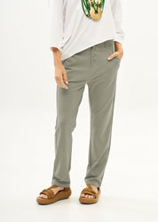 מכנסיים בוי טריקו עם כפתורים אפור