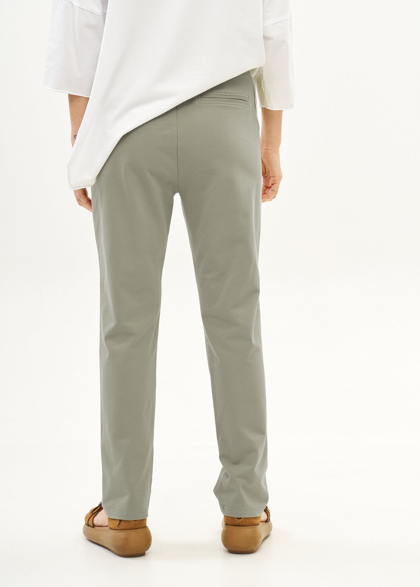 מכנסיים בוי טריקו עם כפתורים אפור