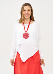 Long sleeve thin white shirt