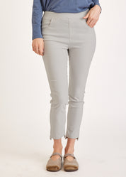 מכנסיים צמודים גומי למעלה אפור בהיר