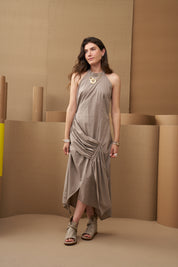 סנדלים מעור סגורות מאחורה ואבזם סטון