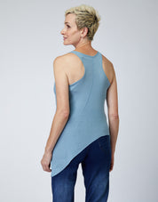 Basic blue triangle tank top
