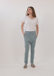 Gray diagonal cut boy pants