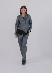 Brown faux leather boy pants