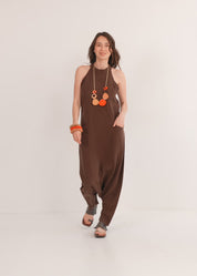 אוברול שקי צווארון קולר שחור