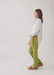 מכנסיים בוי טריקו עם כפתורים ירוק