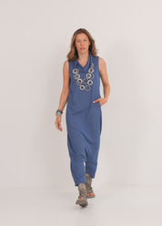 אוברול גולף תיקתקים למטה כחול