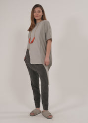 Green waffle combination graded shirt