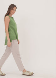 Brown long back triangle top