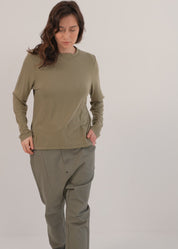 Long sleeve half turtleneck dark gray shirt