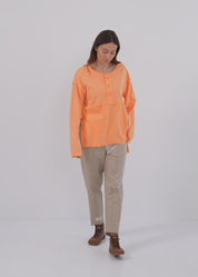 Yellow reverse combination half-button sweatshirt