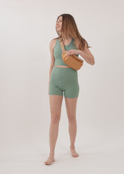 טייץ בייסיק קצר ירוק