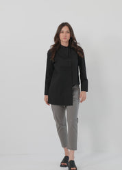 Green side collar long sleeve button down shirt