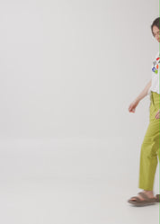 מכנסיים שקי עם סרט מייה ירוק