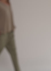 Oversized shirt with external cuts, brown