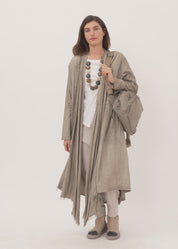 עליונית ארוכה ווש שילוב בדים סטון ווש