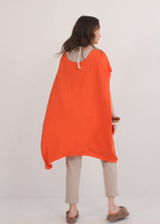 Orange sleeveless tunic top