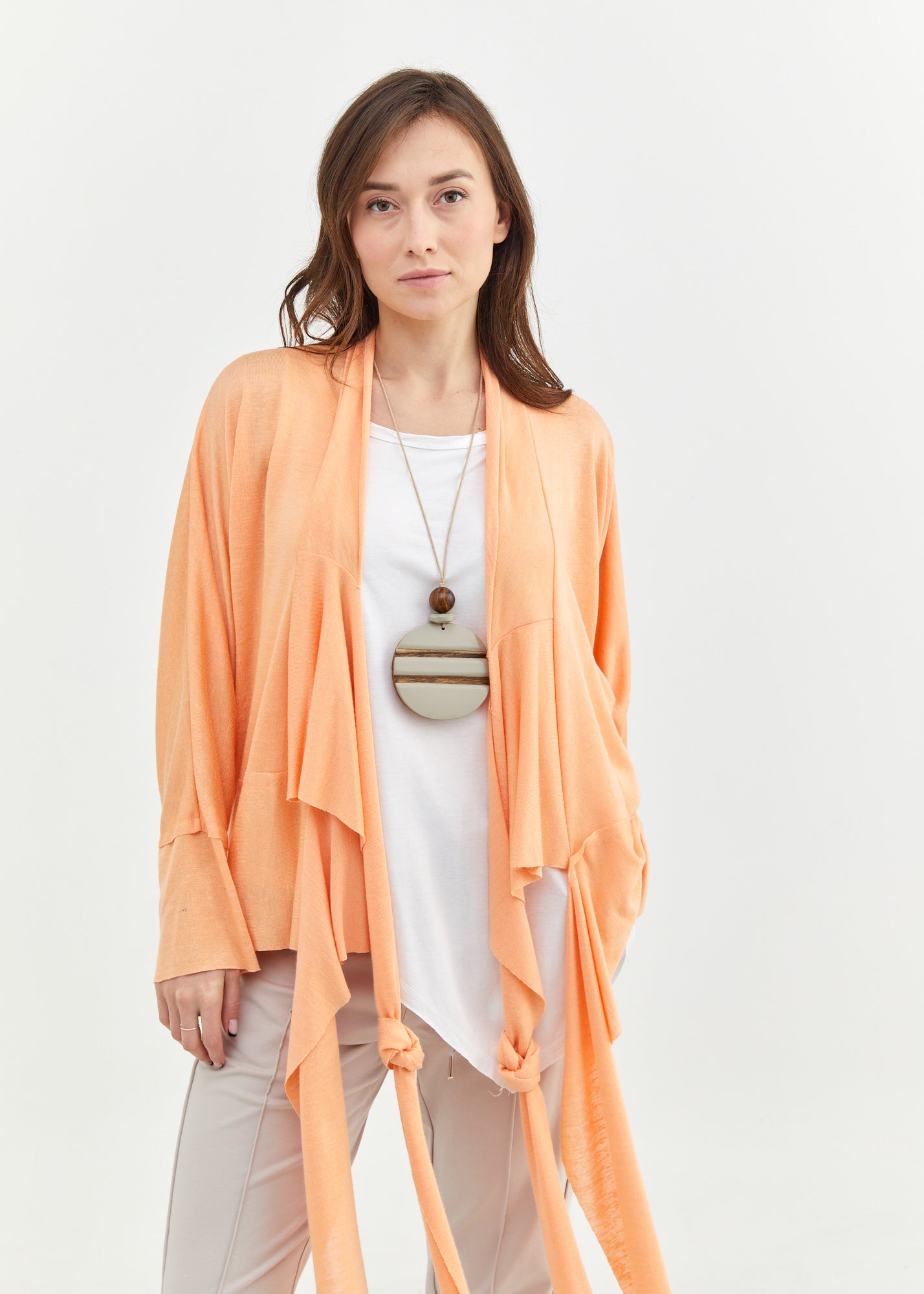 עליונית סלאב פשתן עם חתכים כתום