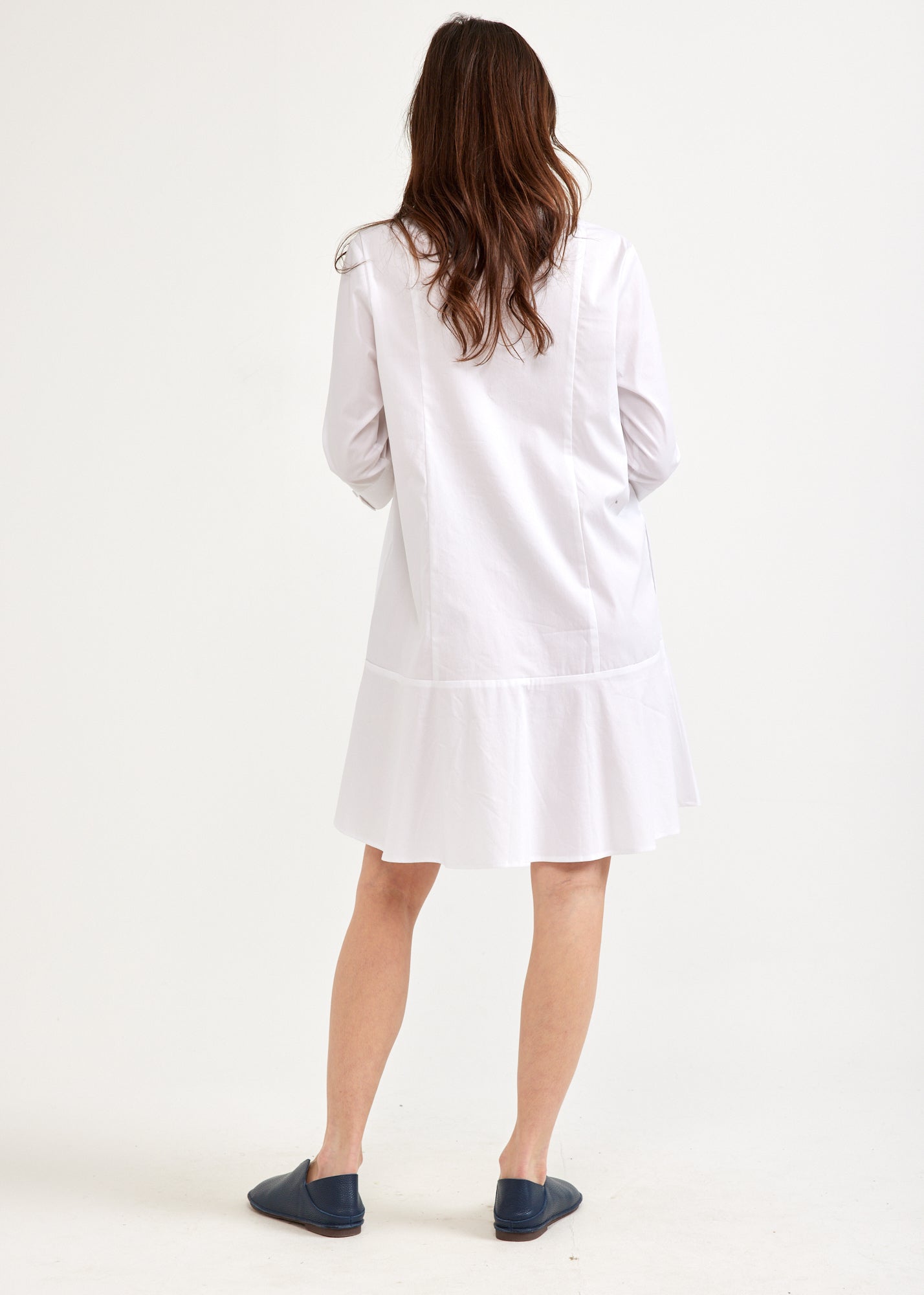 White island cut half button dress