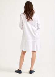 White island cut half button dress